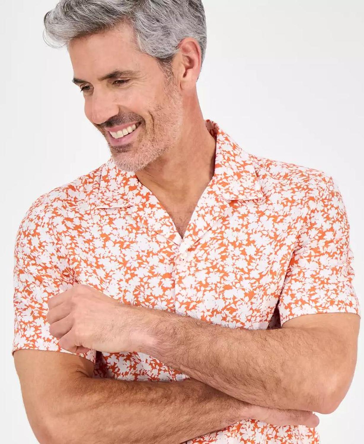 Men's Relaxed-Fit Floral Shirt