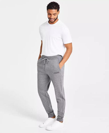 Men's Textured-Logo Jogger Pants
