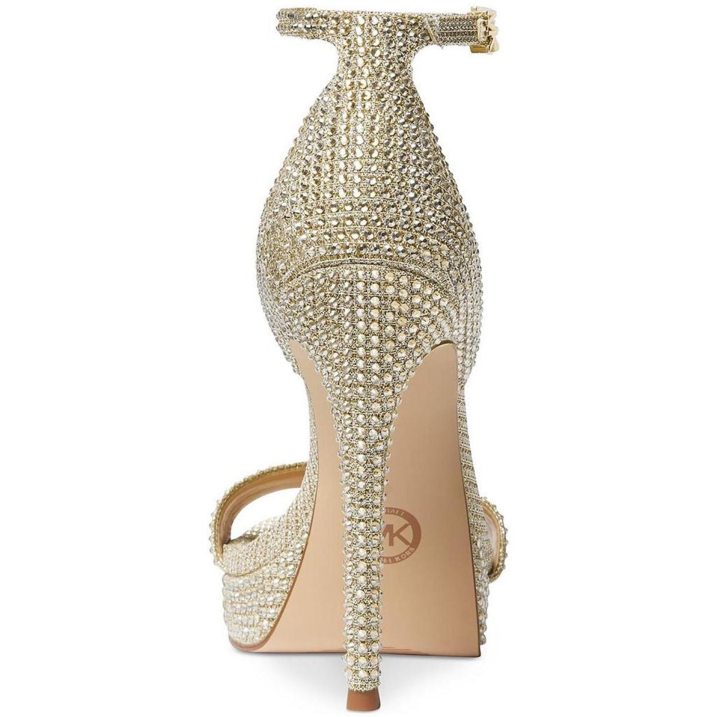 Jordyn Womens Embellished Ankle Strap Platform Heels