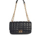 Quilt' Black Leather Crossbody Bag
