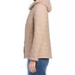 Women's Short Spade Flower Quilted Jacket W/ Hood