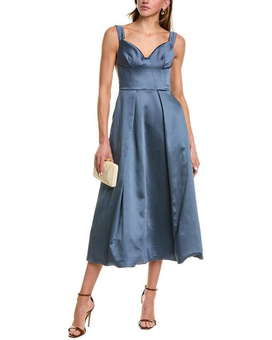 Silk-Blend Mikado Midi Dress