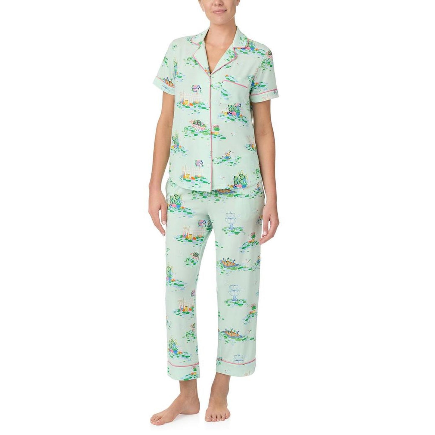 Short Sleeve Cropped PJ Set
