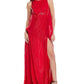 Collection Sequin Tulle Silk-Trim Flare Gown