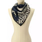 Women's Leopard Silk Square Scarf