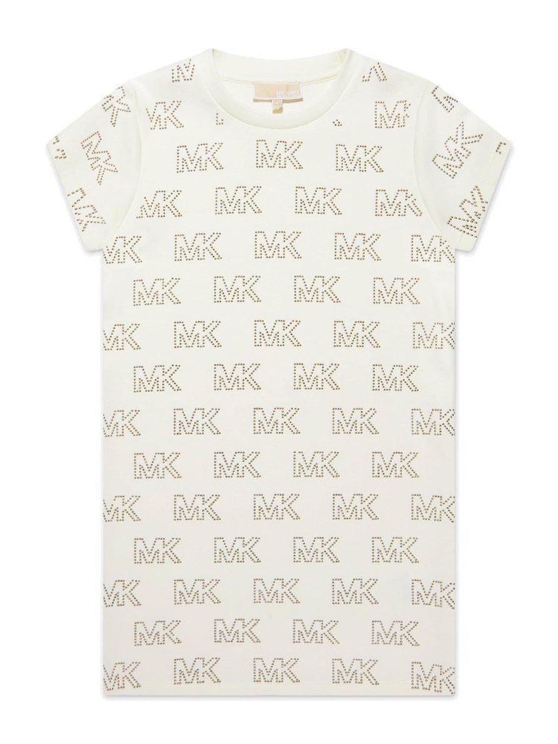 Michael Kors Kids Logo Embellished Straight Hem Mini Dress
