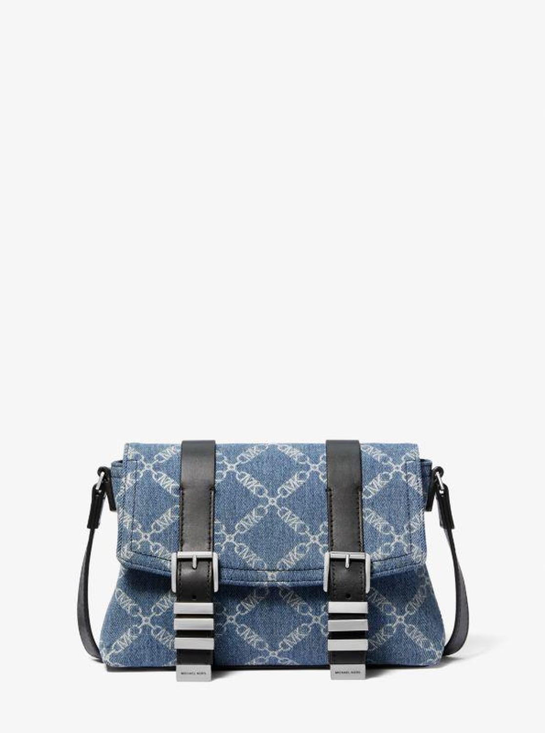 Darrington Mini Empire Diamond Jacquard Denim Crossbody Bag
