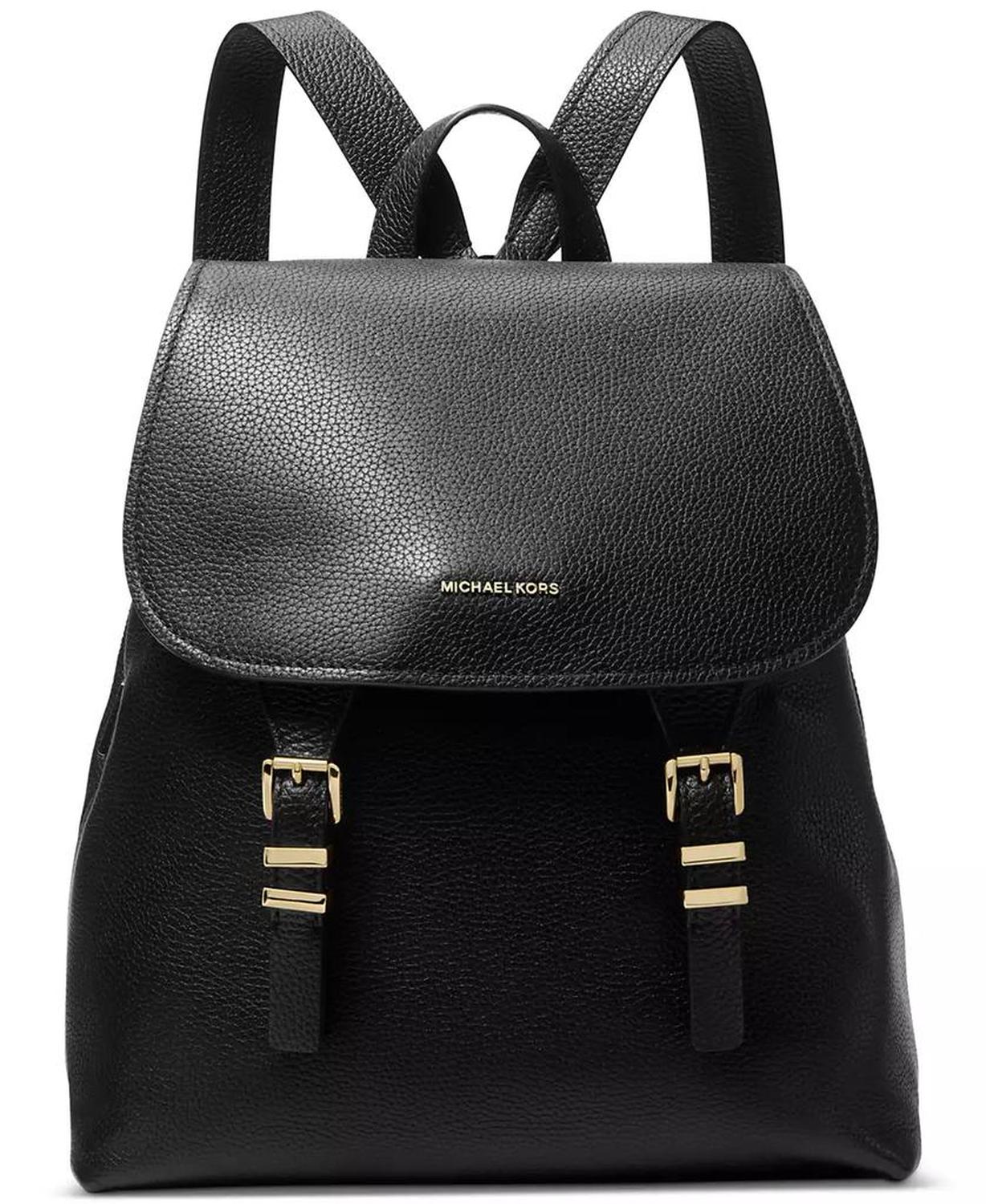 Quinn Medium Leather Flap Backpack