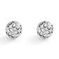 Rhodium Signature Quilted Orb Stud Earrings