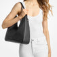 Nayla Medium Pebbled Leather Hobo Shoulder Bag