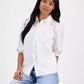 Women's 3/4-Sleeve Button-Up Blouse