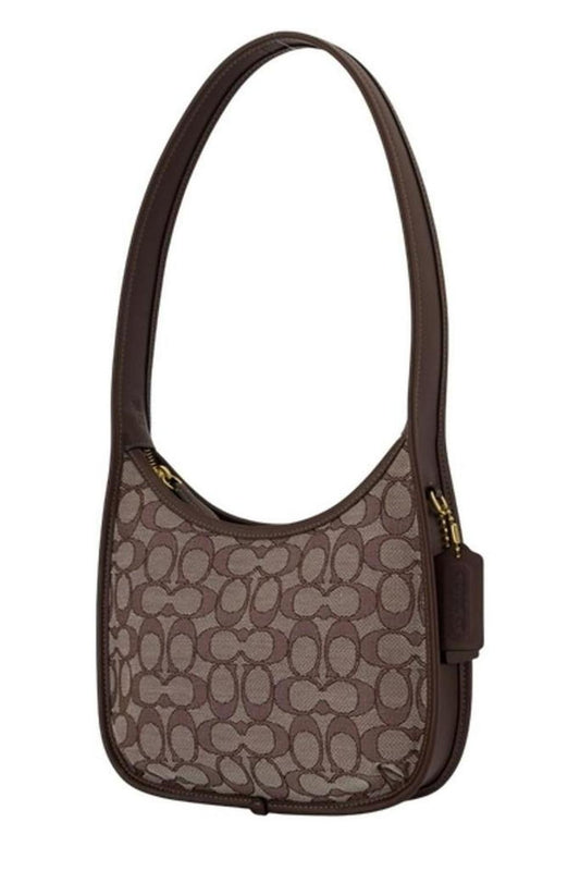 Coach Logo Tag Monogram-Pattern Shoulder Bag