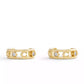 Faux Stone Signature C Open Hoop Earrings