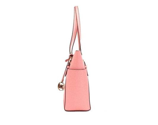 Michael Kors Charlotte Tea Rose Signature PVC TZ Shoulder Tote Handbag Women's Purse