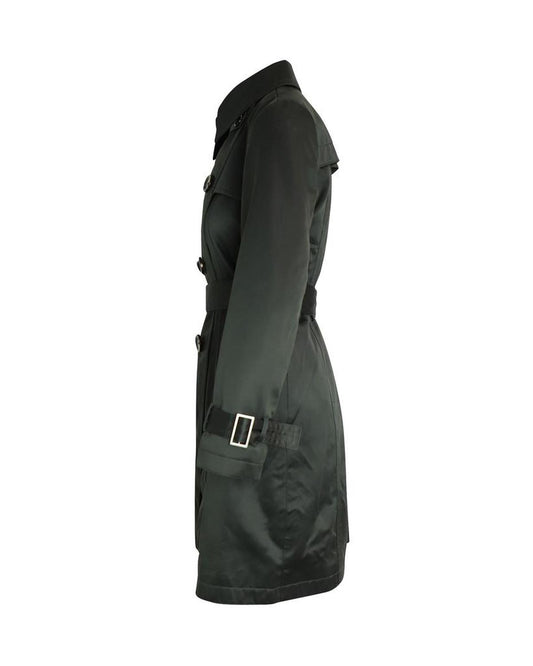 Michael Michael Kors Double-Breasted Trench Coat in Olive Polyester