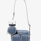 Jet Set Medium Denim Crossbody Bag with Case for Apple Airpods Pro