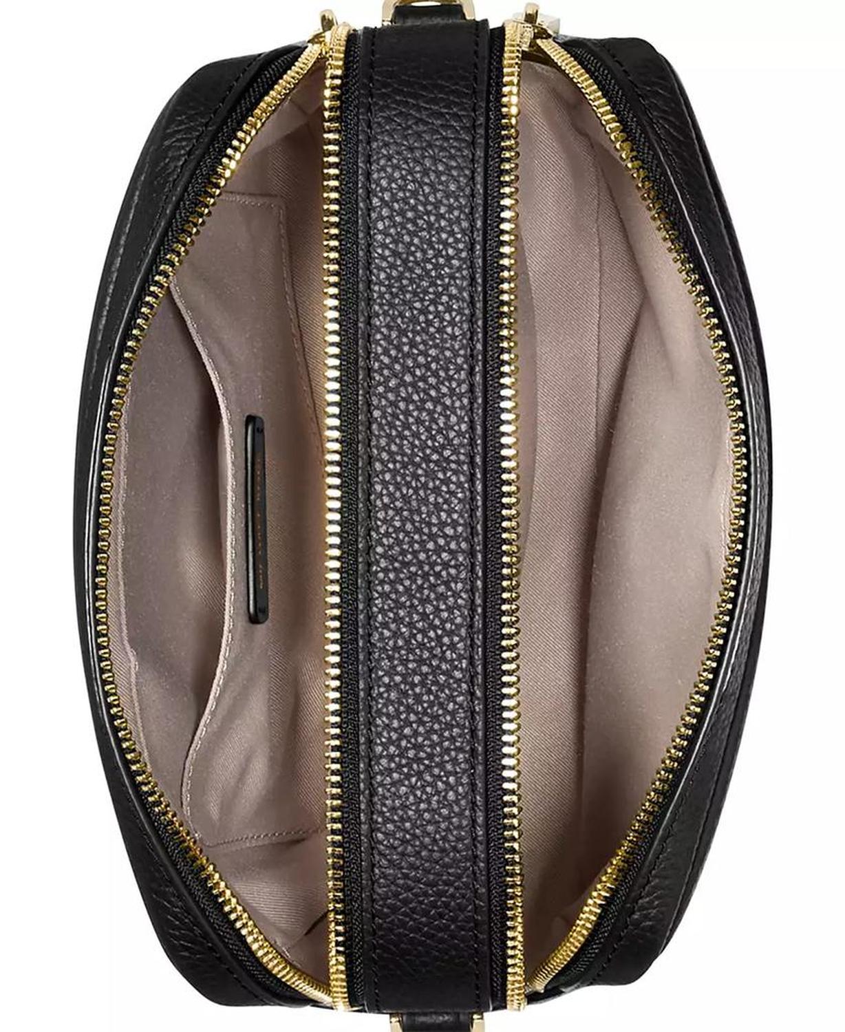 Bryant Medium Leather Double Zip Chain Camera Crossbody