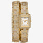 Petite Emery Pavé Gold-Tone Double Wrap Watch