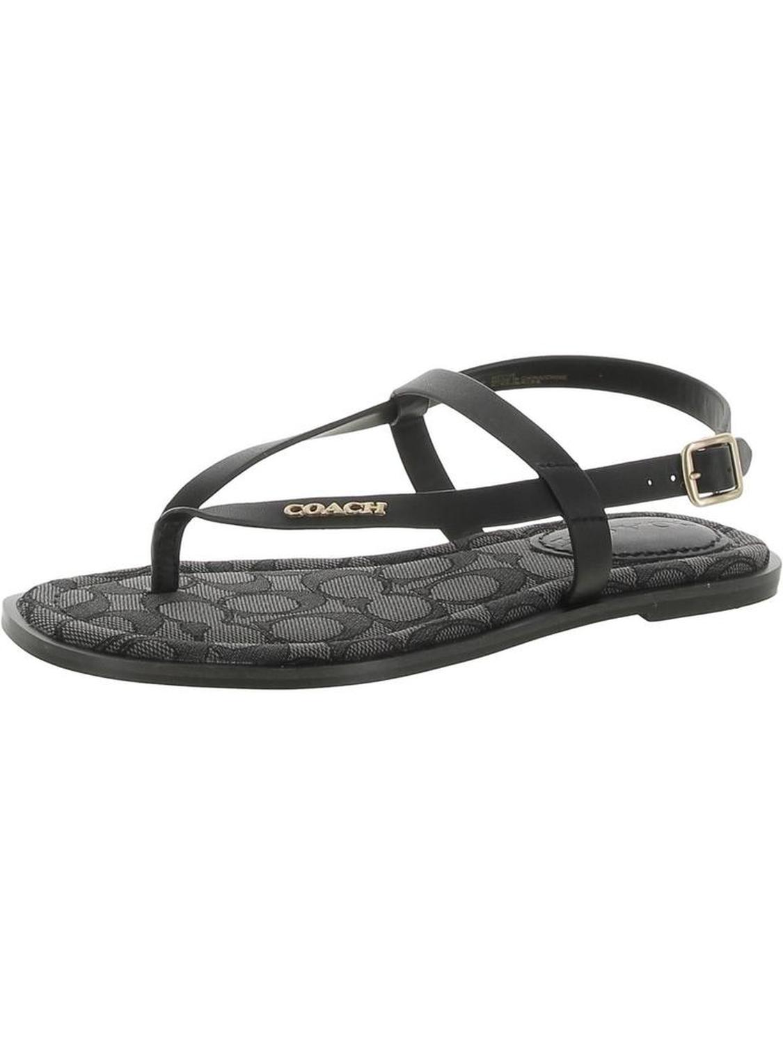 Josie Womens Leather Logo Ankle Strap