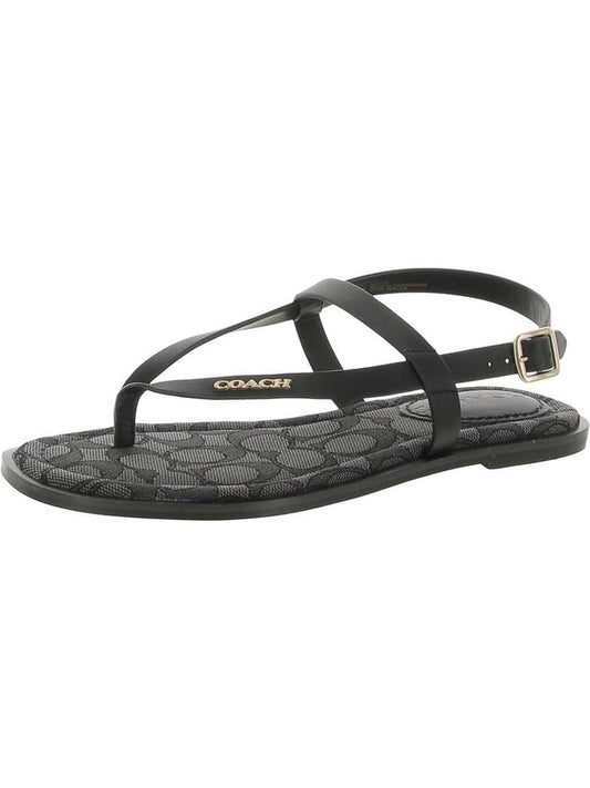 Josie Womens Leather Logo Ankle Strap