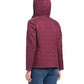Women's Short Spade Flower Quilted Jacket W/ Hood