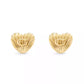 Gold Signature Textured Heart Stud Earrings