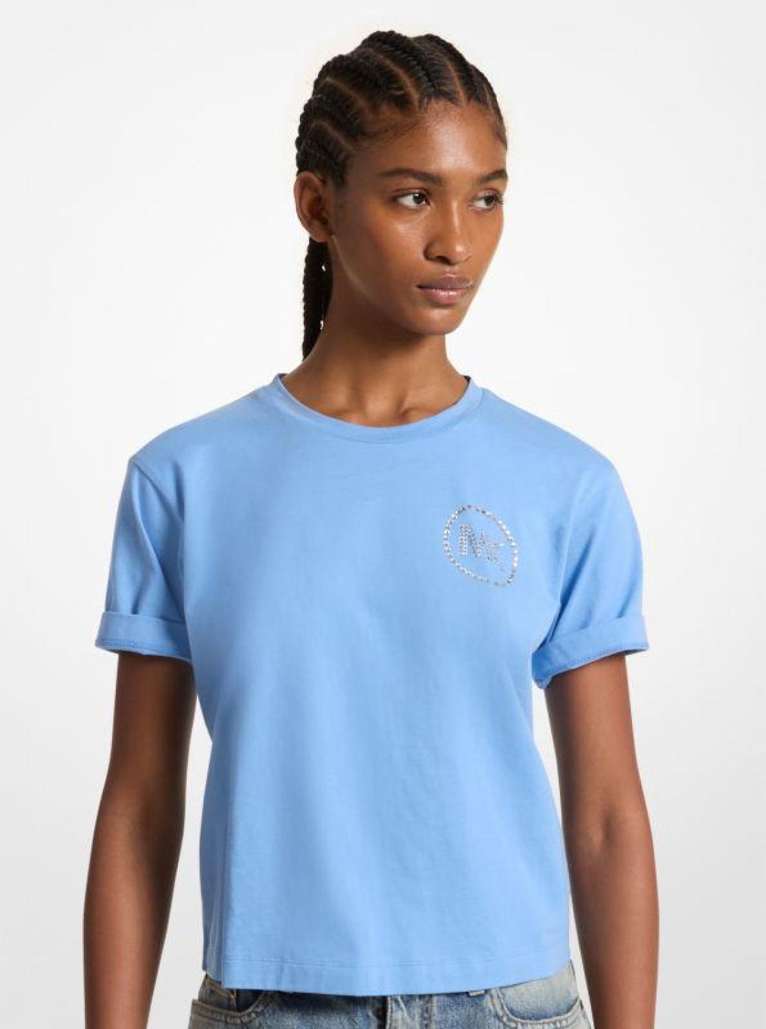 Embellished Logo Organic Cotton T-Shirt