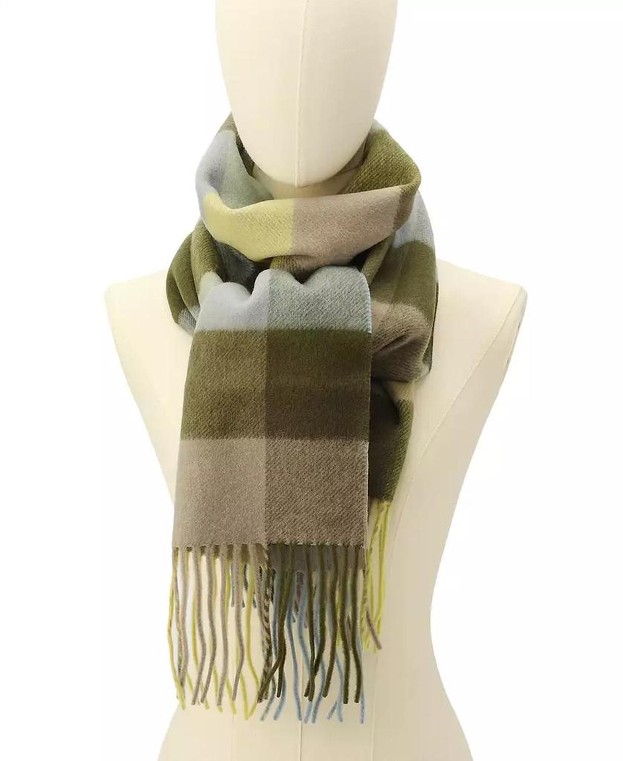 Women's Multicolored Check Muffler Scarf