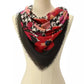 Women's Houndstooth Poppies Modal Square Scarf