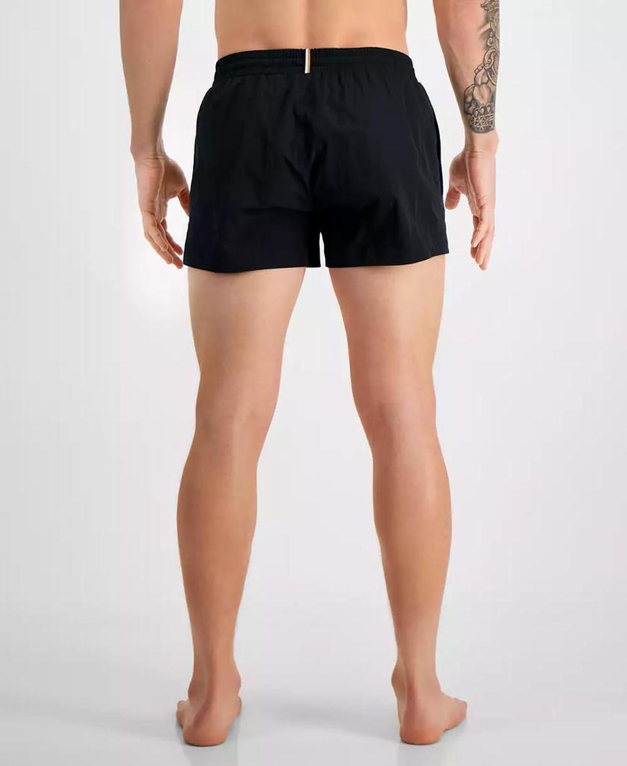 Men's 3" Mooneye Outlined Logo Drawstring Swim Trunks