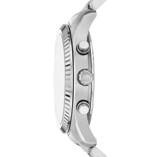 Men's Lexington Chronograph Silver-Tone Stainless Steel Watch 44mm
