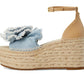 Flourish Denim Espadrille Wedge Sandal