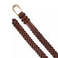 Micheal Kors Women's Braided Leather Belt