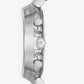 Oversized Maren Silver-Tone and Crocodile Embossed Leather Watch