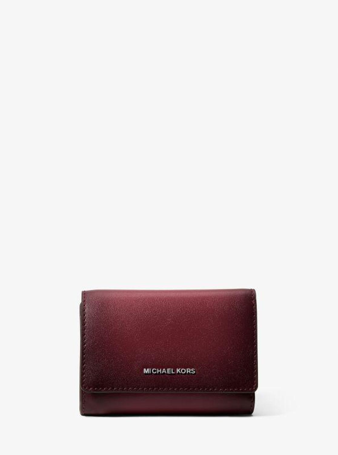 Bryant Medium Burnished Leather Tri-Fold Wallet