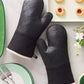 Spade Flower Soft Silicone Oven Mitt Set, 7" x 13"