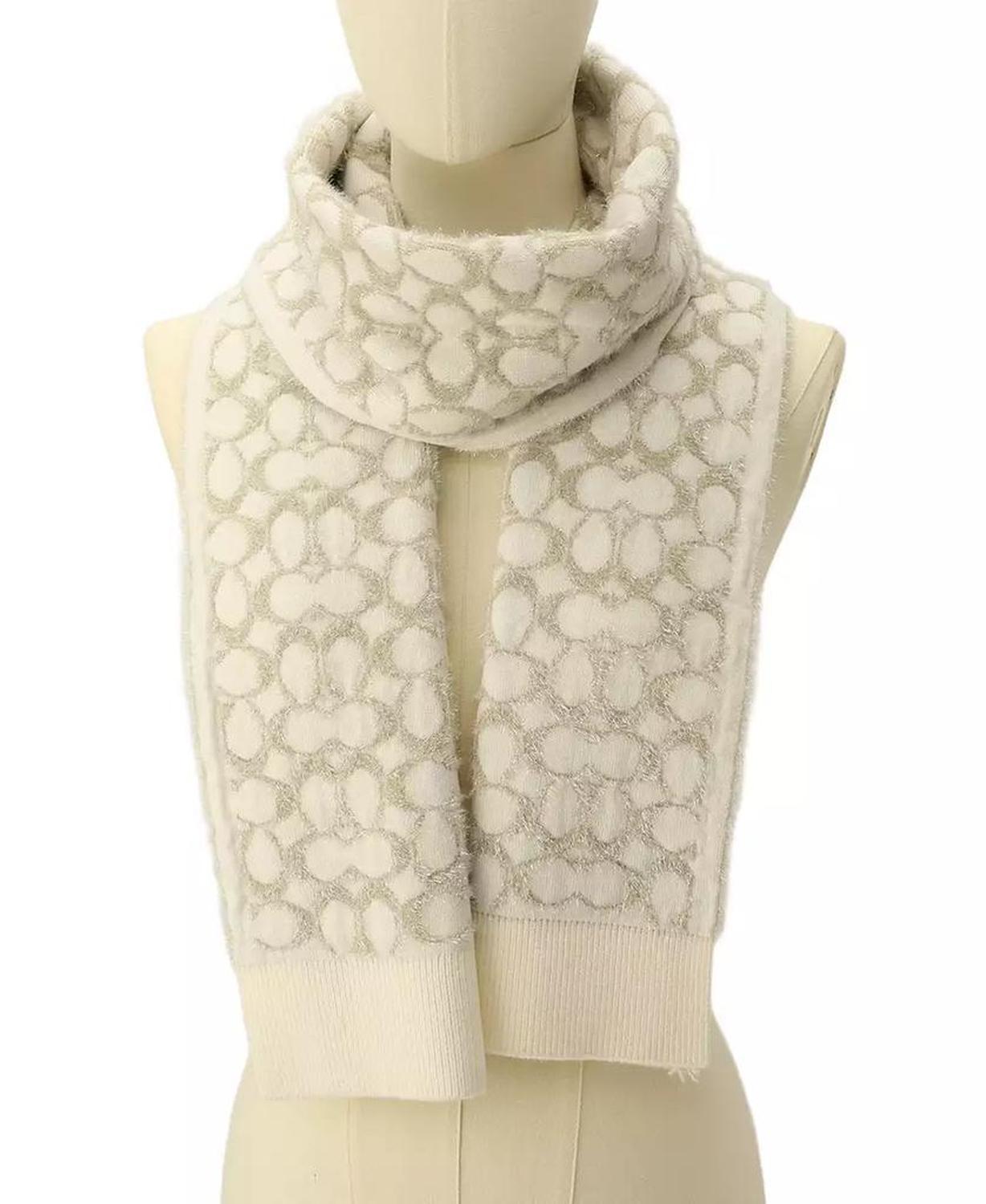 Women's Signature C Metallic Muffler Scarf