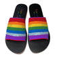 Spectrum Slide Sandal In Rainbow/black