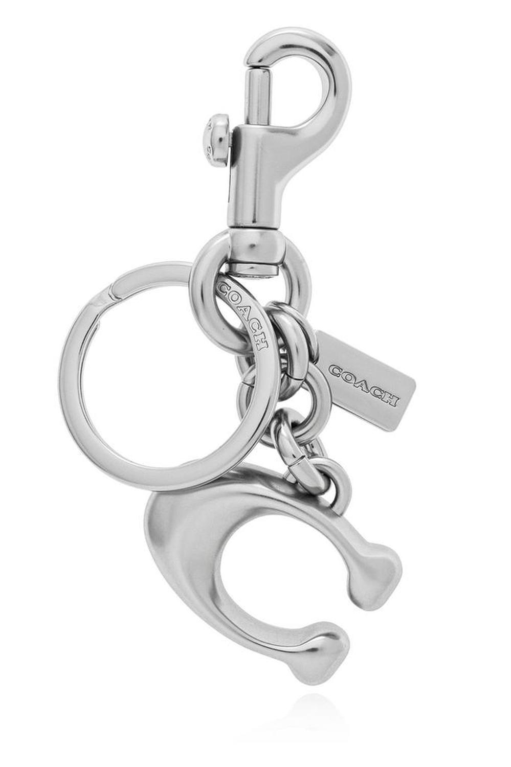Coach Logo Plaque Keychain