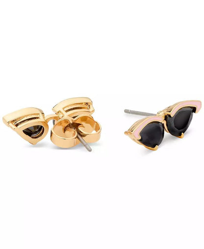 Gold-Tone Out of Office Sunglasses Stud Earrings