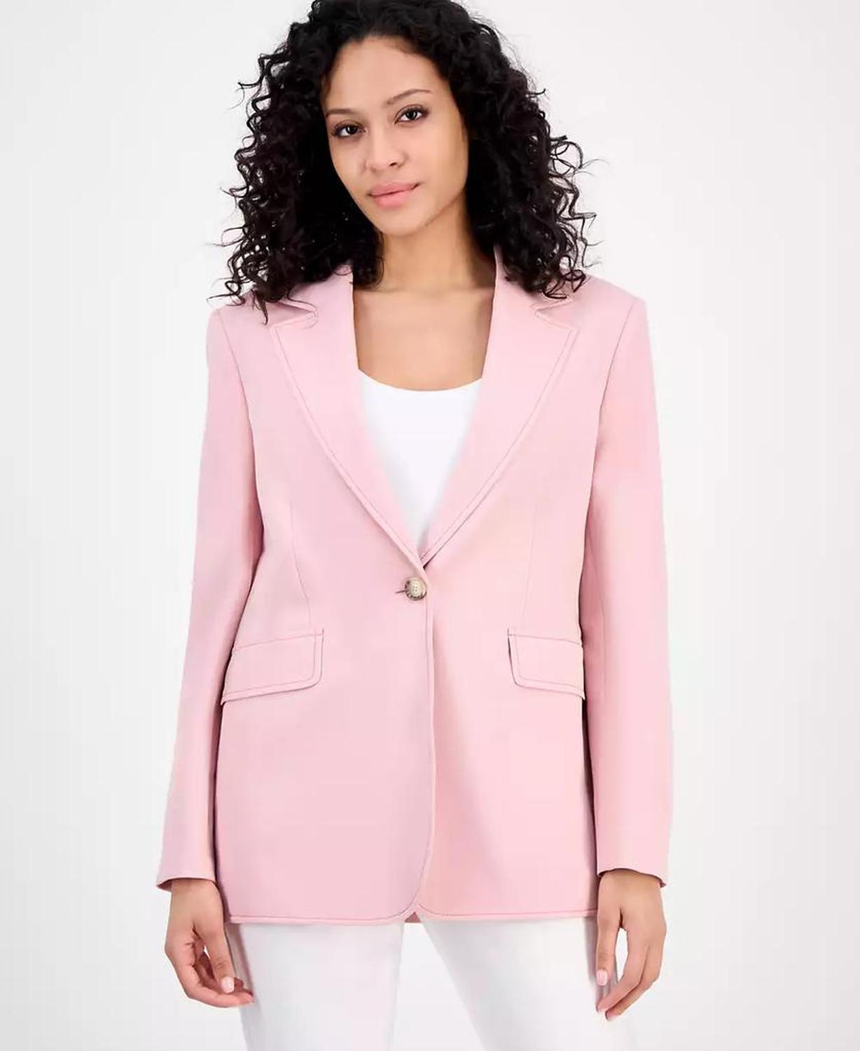 Women's One-Button Split-Cuff Blazer