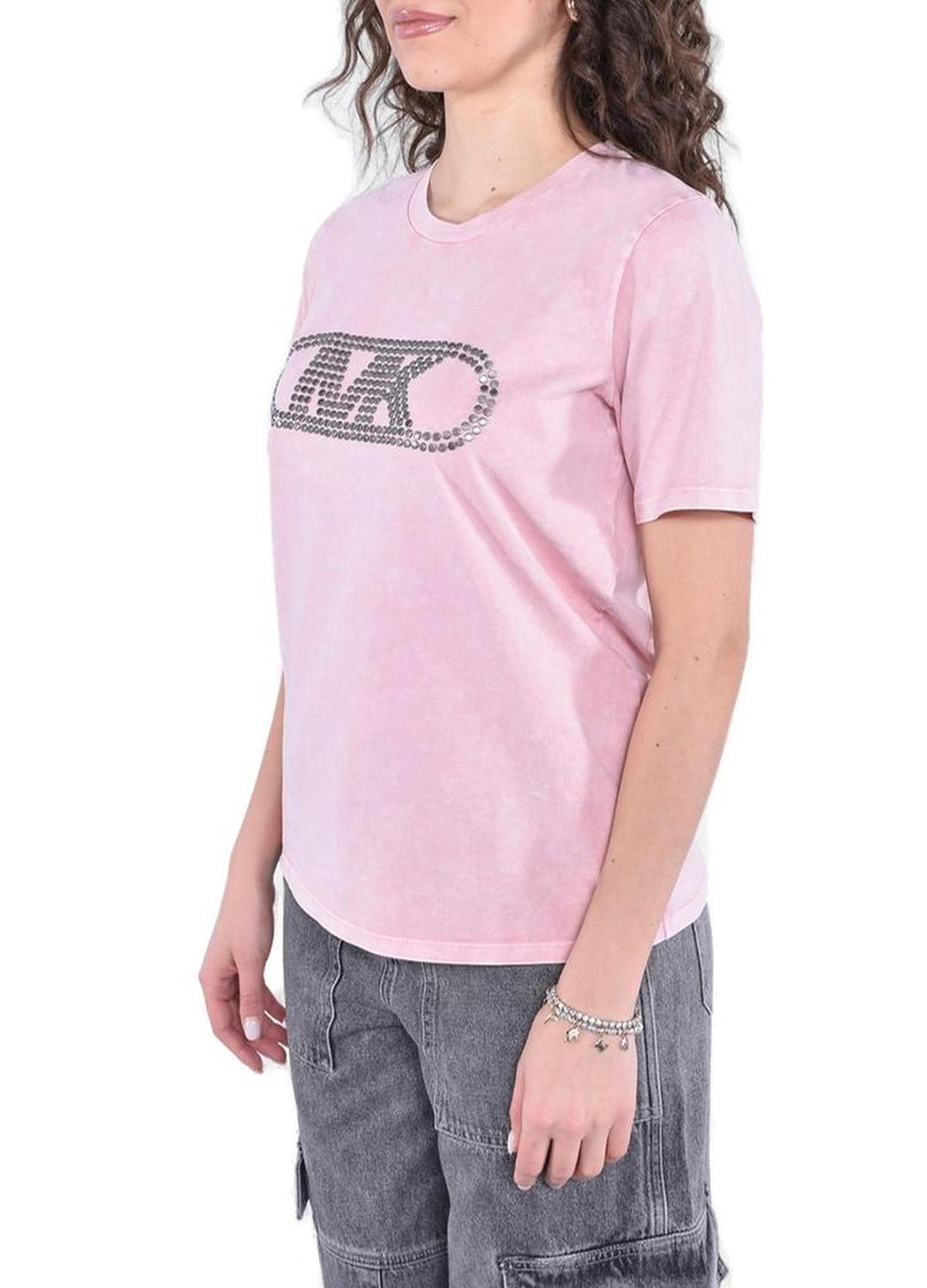 Michael Michael Kors Studded Garment-Dyed Cropped T-Shirt