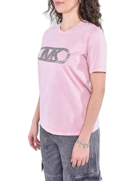 Michael Michael Kors Studded Garment-Dyed Cropped T-Shirt