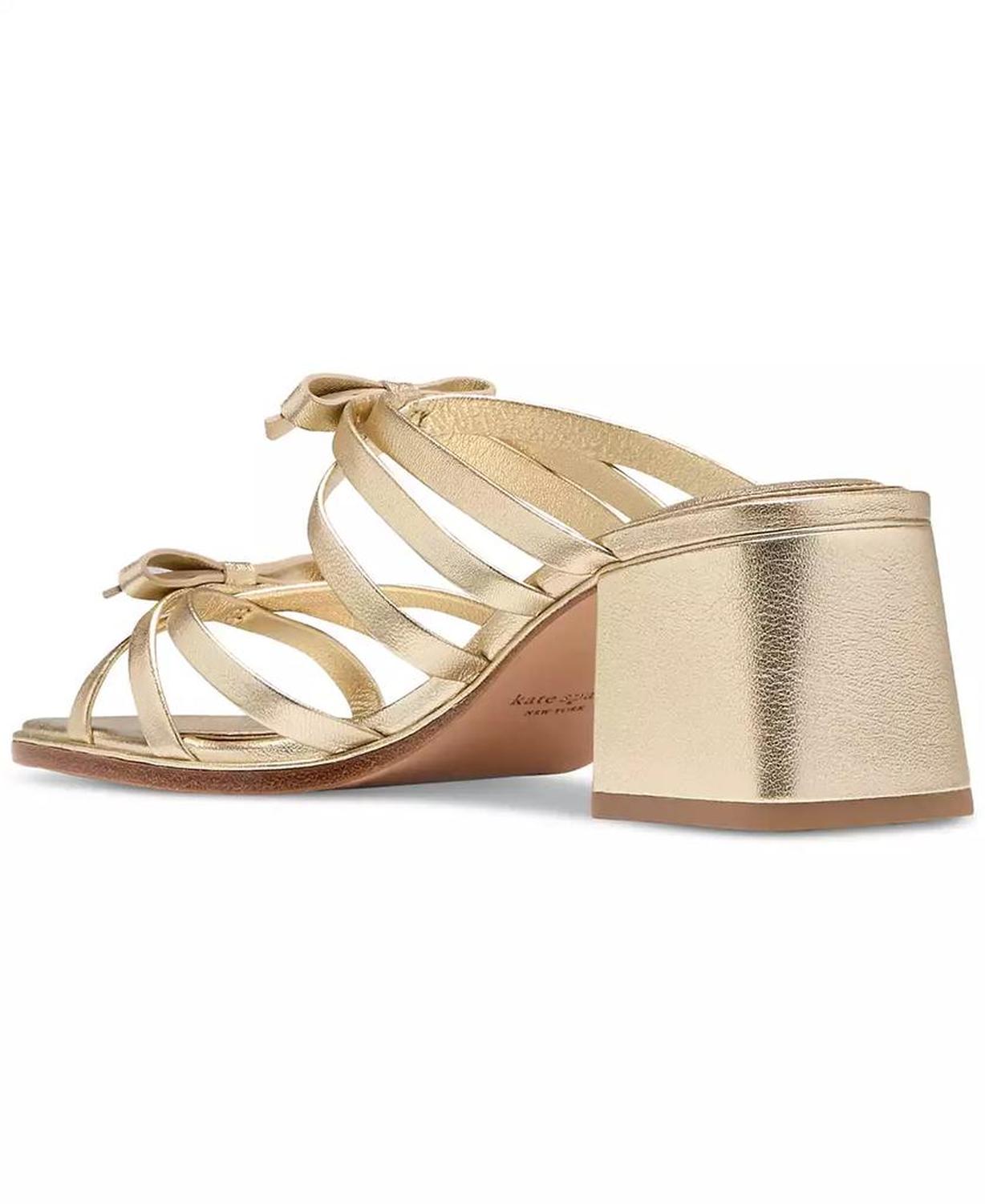 Women's Carolina Bow-Trim Block-Heel Sandals