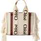 Chloé Woody Small Leather-Trim Tote (Authentic Pre-Owned)
