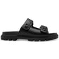 Women's Sculpted C Quilted Washed Denim Double Band Sandals