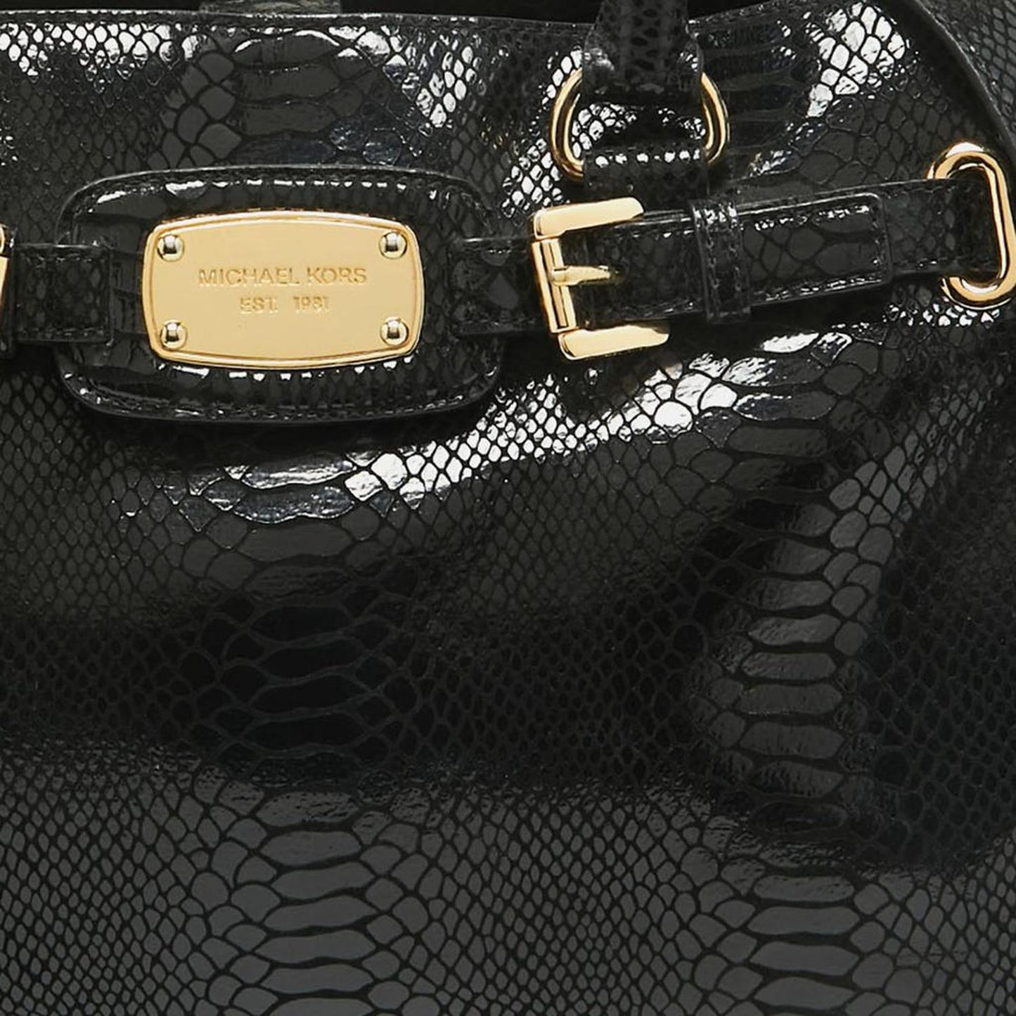 Michael Michael Kors  Phyton Effect Suede East West Hamilton Tote
