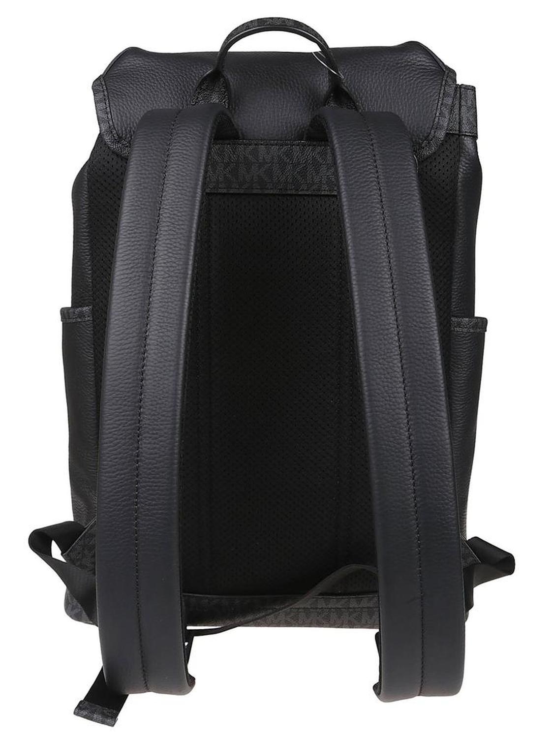 Michael Kors Hudson Logo Plaque Flap Backpack