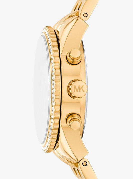 Mini Ritz Pavé Gold-Tone Watch