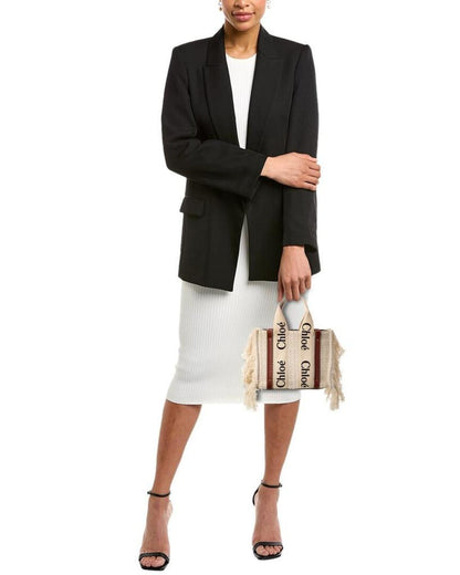 Chloé Woody Small Leather-Trim Tote (Authentic Pre-Owned)